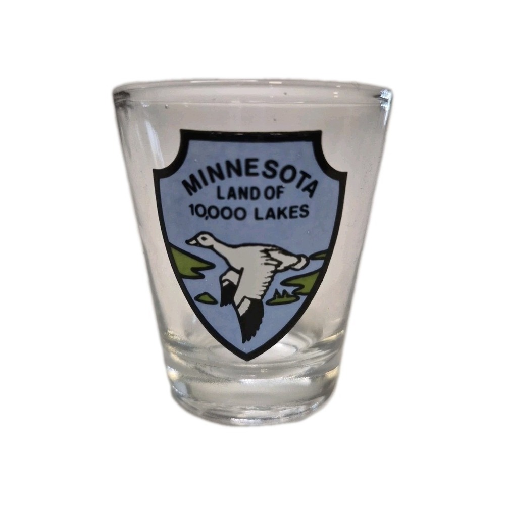 Minnesota Land of‎ 10,000 Lakes Shot Glass Souvenir State Bird Loon